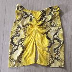 Yellow LICIFIT Snake Print Women's Shorts SIZE M Gymcore Cute Neon Fitness Size M Photo 3