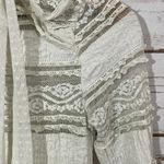 ZARA  Trafaluc Ruffle & Lace Long Sleeve Top - Ivory - XS Photo 5