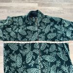 Duffel Outdoors green pinecone print fuzzy fleece full zip jacket womens medium Photo 3