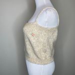 Listicle  Tan Rosette Floral Embroidery Sz Large Sweater Camisole Photo 2