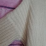 Ralph Lauren LAUREN  CREAM THICK CABLE KNIT V NECK 100% COTTON SWEATER SMALL Photo 3