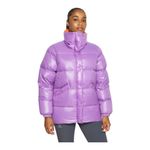 Peak Performance Clara Puffer Coat high collar pockets Size XS Purple Photo 4