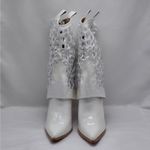 Lauren Lorraine  Hana Rhinestone Cowboy Boots White Western Glam Size 10 Cowgirl Photo 4