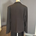 Women’s Black 2 Piece Pant Suit One Button Formal Office Wedding Size L NWT Size L Photo 3