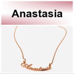 Sterling Silver “ANASTASIA” rose gold  name necklace Photo 1