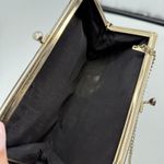 Vintage Unbranded Black Clutch Bag Formal Evening Classic Gold Photo 7