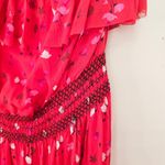 Joie New  Hafsa Silk One Shoulder Midi Dress Red Floral Asymmetric Women's Size S Photo 8