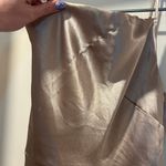 Birdy Grey Lisa Long Bridesmaid Dress In Satin Taupe Photo 3