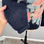 Sz 0P Lauren Cole Vintage Mohair Acrylic Blend Humming Bird Floral Sweater Blue Photo 3