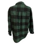FORNIA Green Black Plaid Heavy Flannel Boyfriend Shajacket Shirt Jacket Sz L Size L Photo 2