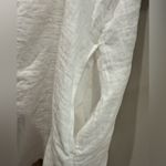 Old Navy  White Gauze V-Neck Ruffle Neck Mini Swing Dress with Pockets Photo 4