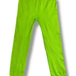 No Boundaries  Womens Footless Tights Neon Green Ankle Length Large 11 13 Photo 3