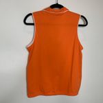 Ashworth  Sleeveless Golf Polo Shirt Orange White Trim Sz Medium Photo 5