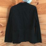 BLACK SEUDE LEATHER BUTTON UP BLAZER STYLE JACKET Size L Photo 3