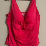 Swimsuits for All Twist Ruched One Piece Bathing Suit Size 22 New Plus Modest Pink Photo 0