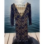 EUC Women's A.B.S Collection NavyBlue/Nude lace Dress Photo 3