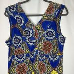 Mlle Gabrielle Dress Woman's Size Large Sleeveless V Neck Fall Colors Poly Blend Photo 1