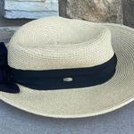 Scala  beige straw hat with black ribbon Photo 2