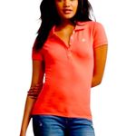 Aeropostale Dark Orange Classic Fitted Polo Shirt Size X-Large Photo 0