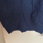 Carole Little Navy Open Front Cardigan 100% Merino Wool Blue Size M Photo 5
