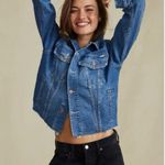 NEW Mother Antrhopologie Drifter The Cut Denim Jean Jacket Size Large USA $345 Blue Photo 2