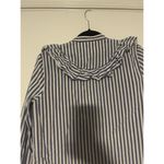 Madewell  Whitney Striped Ruffle Blouse M Blue White Photo 6
