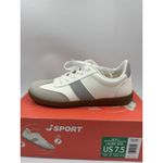 J Sport Cecily Women’s Sneaker Suede White/Grey Low Top Shoes Size 7.5 US White Photo 11