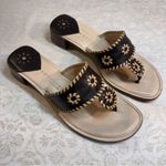 Apostrophe  Leather Upper “Jaclyn” Brown & Tan Women's Thong Sandals Size 7 Photo 1