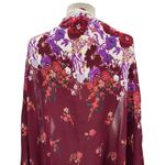 Free People  Bali‎ Wrapped In Blooms Shawl Kimono Wrap Berry Combo One Size Photo 9