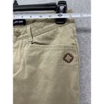 Lands' End  Women's Solid Tan Brown Pants Size 1 Straight Leg Cotton Blend Photo 7