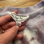 Hippie Rose  Lavender and Cream Tie-Dye Cropped Sweatshirt Photo 1