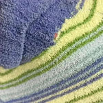 Carolyn Taylor  Blue & Green Striped Turtleneck Sweater Size Large Photo 2