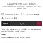 Lululemon Insculpt Fill Zip Jacket Heather Space Grey Size Pockets Size 8 Photo 5