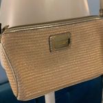 Tignanello Rattan Woven Leather Trim Crossbody/Shoulder Bag Purse Pocketbook Photo 1