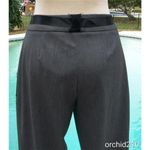 Cache Black Lace Satin Self Belt Gray Bi Stretch Crop Pant New $118 NWT Photo 8