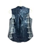 Blu Pepper  Women's Sleeveless Buttoned Down Top Photo 1