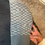 Le lis Gray Blue Checkered Smiley Pattern Sweater Photo 3