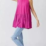 Free People Right On Time Tunic Tank Women Pink Oversize Top Size XS Photo 0