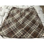 NEW High Waist Plaid Skirts Wool Look Mini Skirt S Tan Photo 2