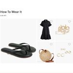 J.Crew NWT  Factory Easy Summer Flip Flops Womens Sz 8 Shoes Black Thong Sandal Photo 5