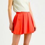 Alice + Olivia Coral Pleated Mini Skirt Photo 0