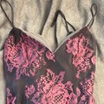 NBD Floral Lace Maxi Dress in Pink and Black Photo 3