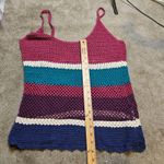 Old Navy  Size Extra Large XL Stripe Crochet Knit Tank Top Purple Blue White Photo 9