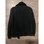 Armani Exchange Black Moto zipped women jacket pockets size M Elbow Patch Lined Photo 9