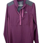 LL Bean Womens Trail Lightweight Base Layer Long Sleeve 1/4 Zip Pullover MEDIUM Purple Photo 0