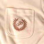 PINK - Victoria's Secret Victoria Secret PINK Polar Fleece Jogger Pajama Set Cream Sz Medium Embroidered Photo 4