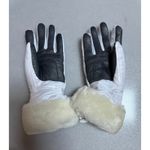 UGG  White Shearling Cuff Fur Lined Tech Gloves - L/XL (new) Photo 4
