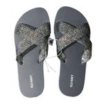 Old Navy Grey Criss Cross Sparkle Flip Flop Sandals Photo 6