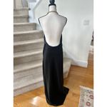 Nicholas Black Satin Gold Chain Link Halter Maxi Slip Dress Size 12 Photo 4