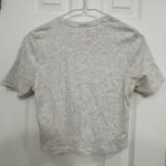 Cute And Basic Ribbed Crop Top Gray Size M Photo 3